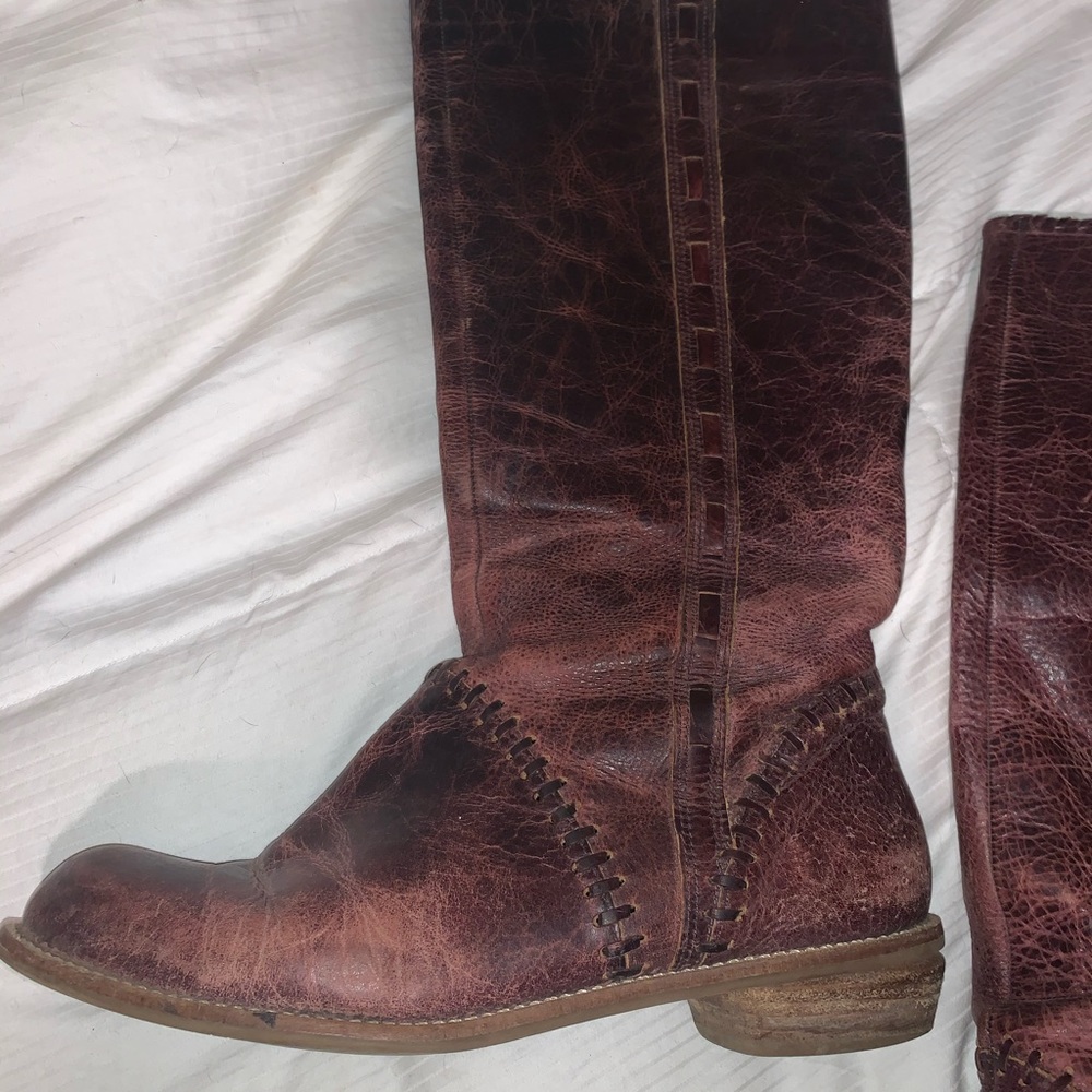 Anthropologie Lucky Penny Brown Boots Size 8 1/2